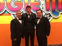 Alongside Penn’s football coach, Ray Priore and former Penn player and current Tampa Bay Buccaneer Justin Watson at the 2018 Maxwell Awards in Atlantic City.